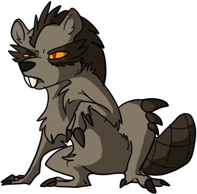 Drawn Beaver Mutant - Dessin De Loup Mignion (509x440)