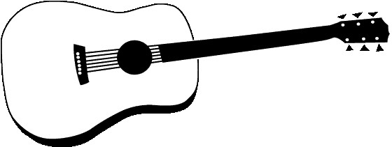 Acoustic Guitar Clipart - Outline Image Of A Guitar (618x267)