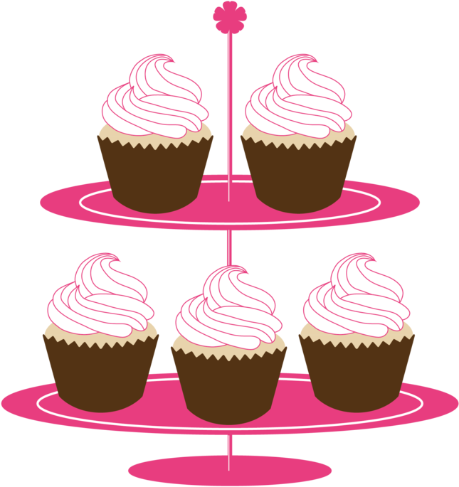 Cake Stand - Cup Cakes On Stand Png (1000x1000)