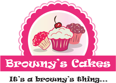 Browny's Cakes Logo Is On - Illustration (450x350)