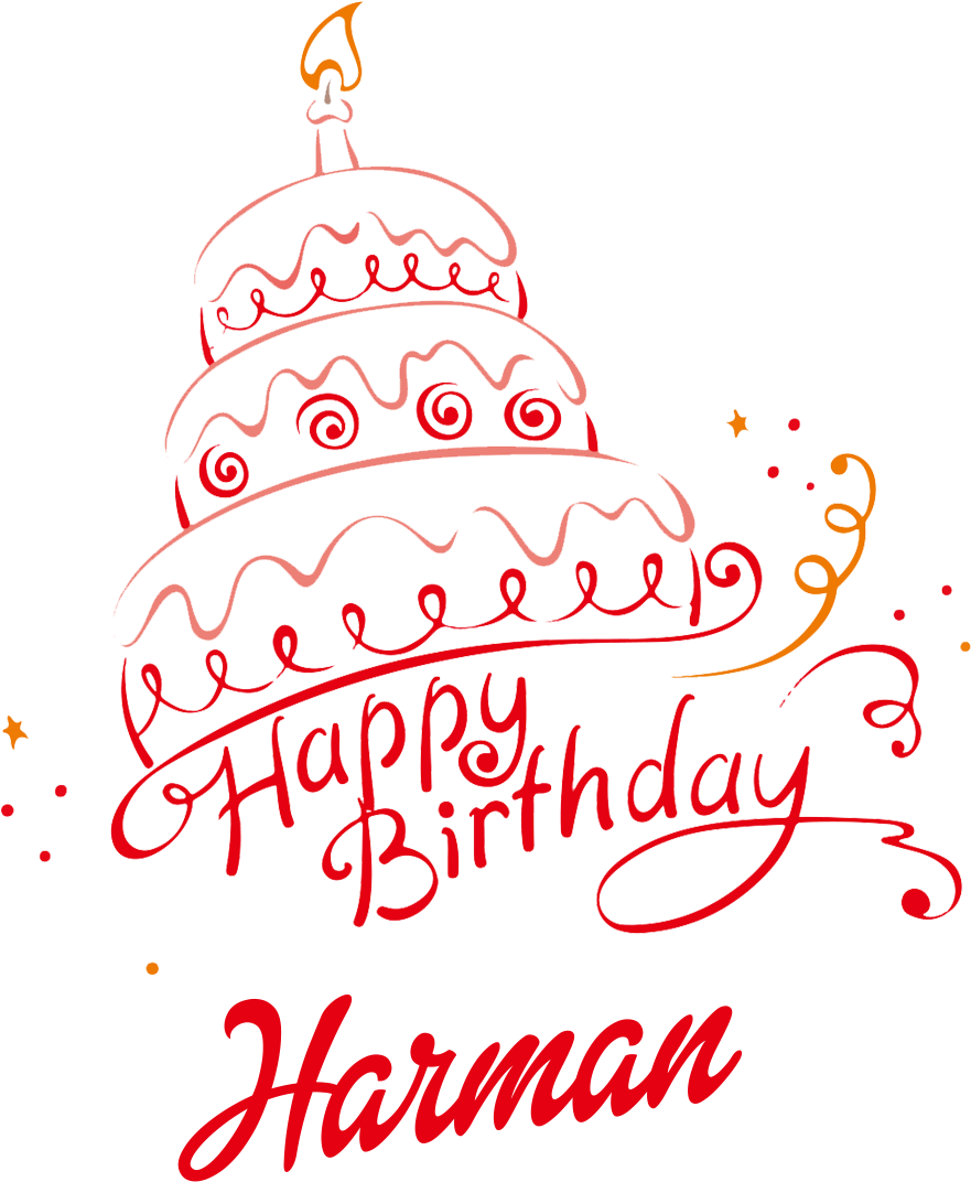 Harman Happy Birthday Vector Cake Name Png - Happy Birthday Princess Png (1104x1168)