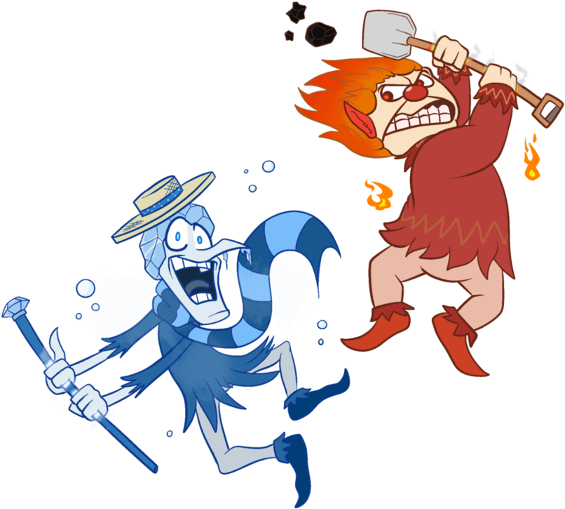 Hot N Cold [x-mas] By Cosmicascension - Cartoon (960x831)