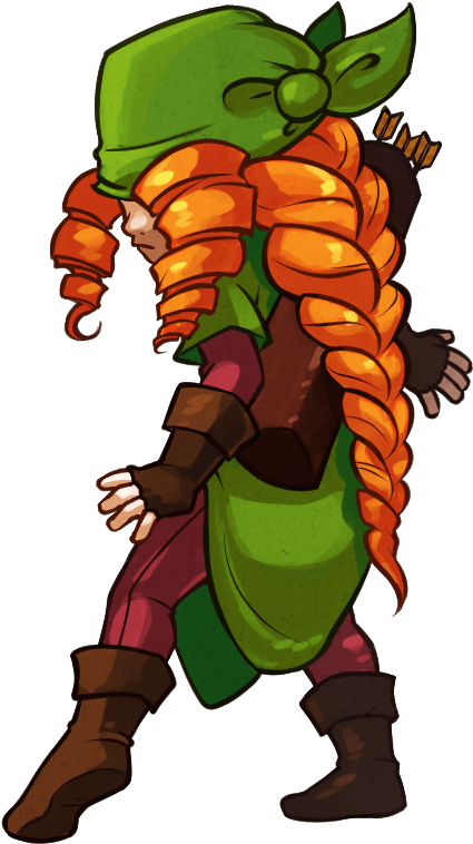 Towerfall Green Archer - Thief (552x878)