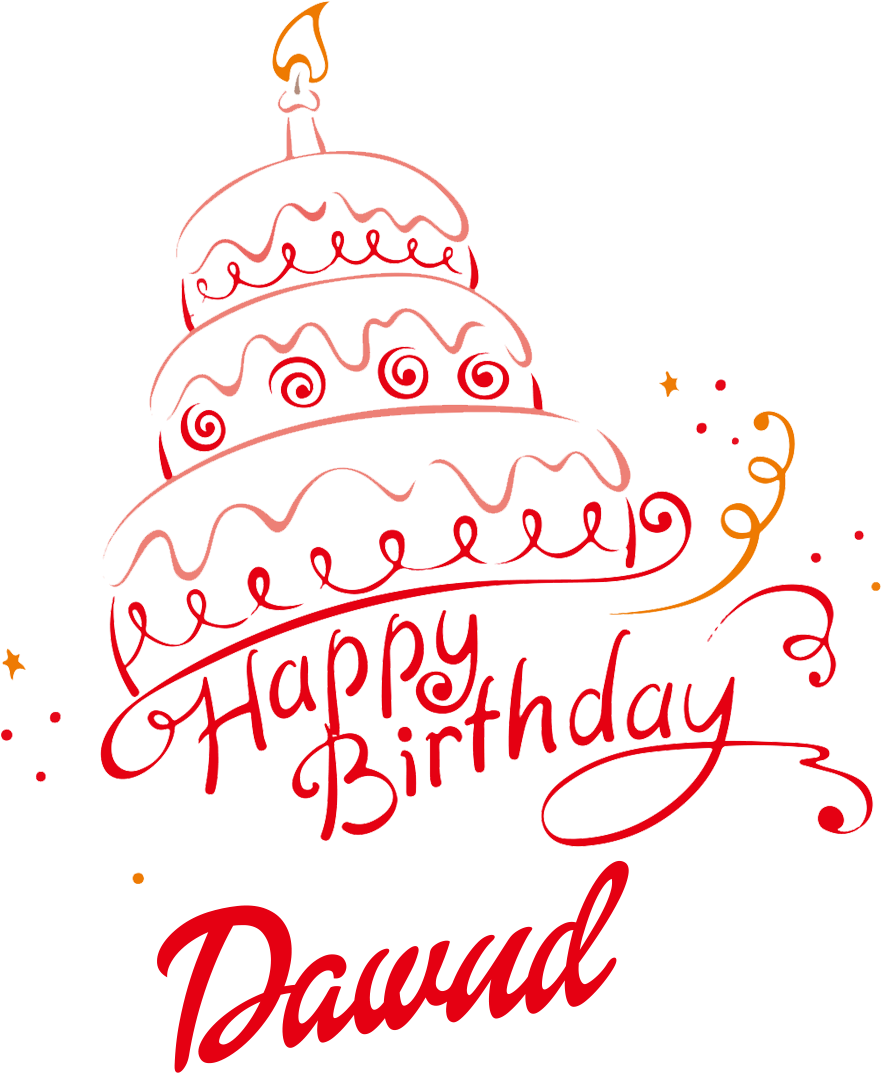 Dawud Happy Birthday Vector Cake Name Png - Facraft Scrapbooking 27cm X 20cm ,for Happy Birthday (1072x1180)
