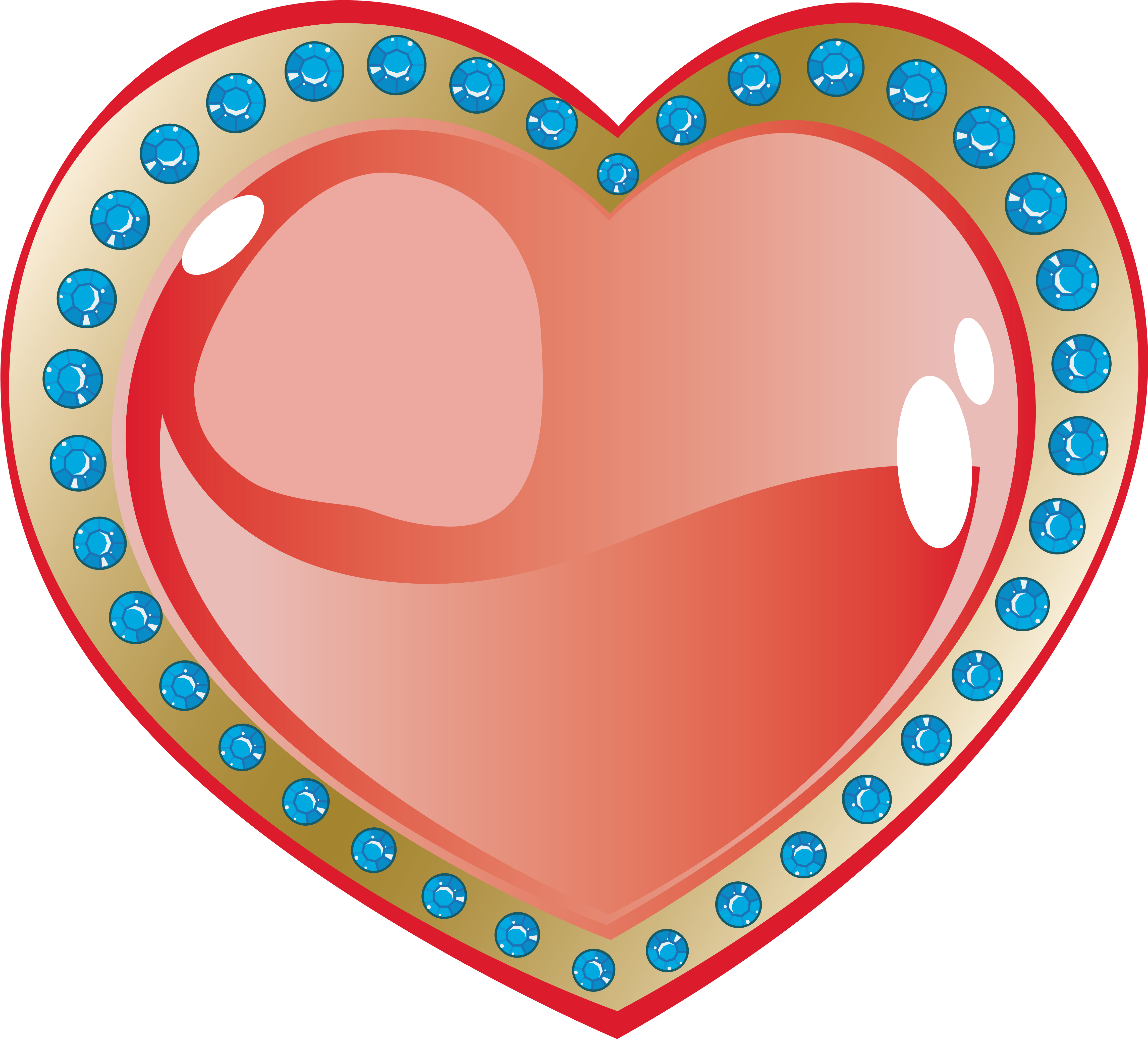 Diamond Heart-shaped Ruby Design - Heart (4613x4133)