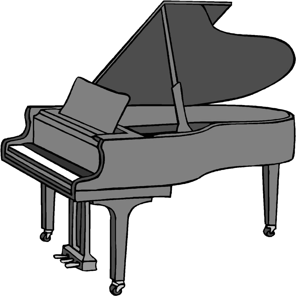 Piano Cartoon Drawing Clip Art - Cartoon Piano (1000x977)