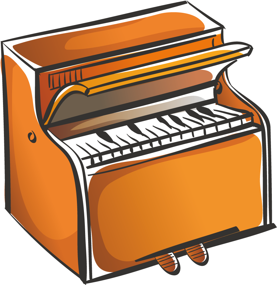 Piano Cartoon Drawing Clip Art - Drawing (1000x1000)
