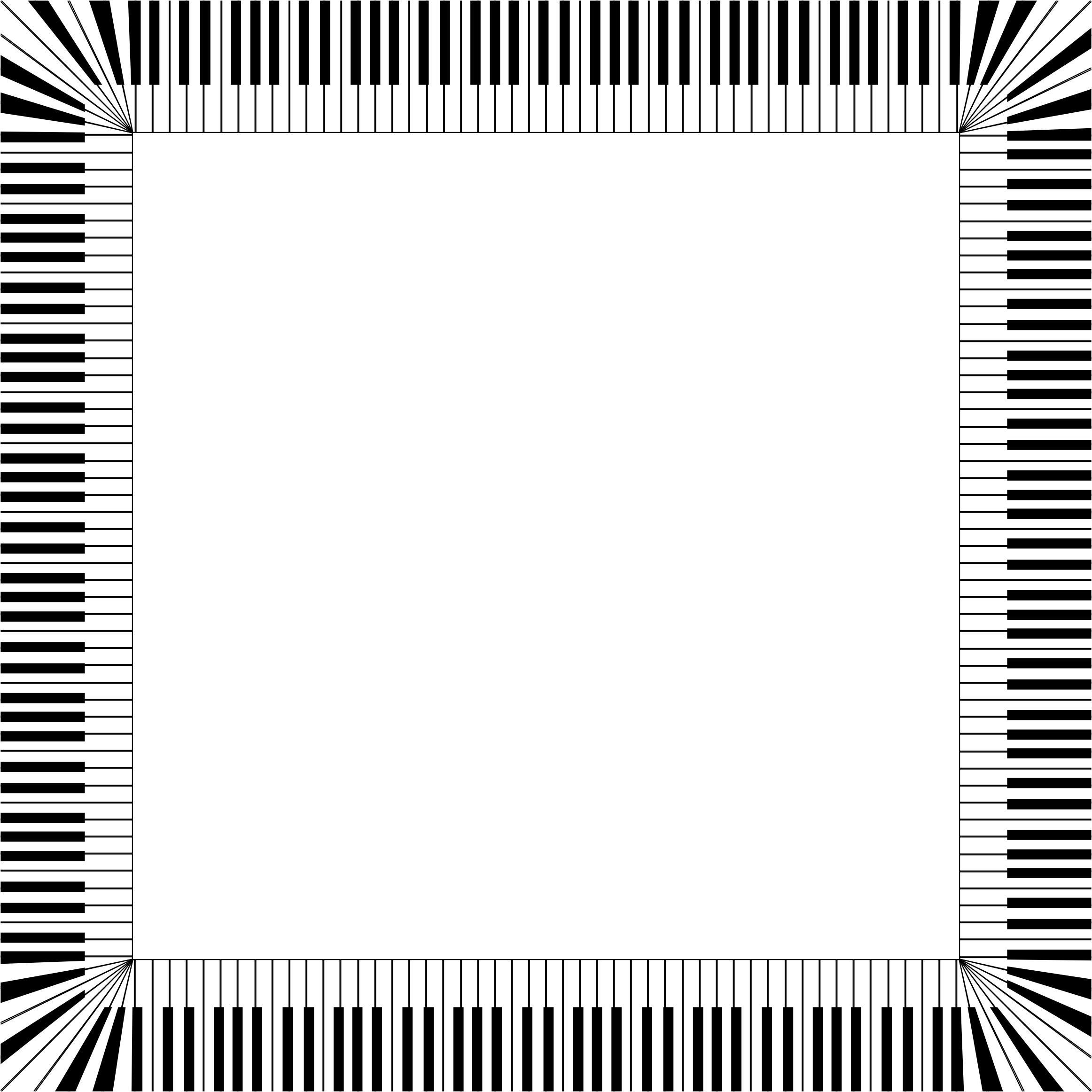 Big Image - Piano Border Clipart (2324x2324)