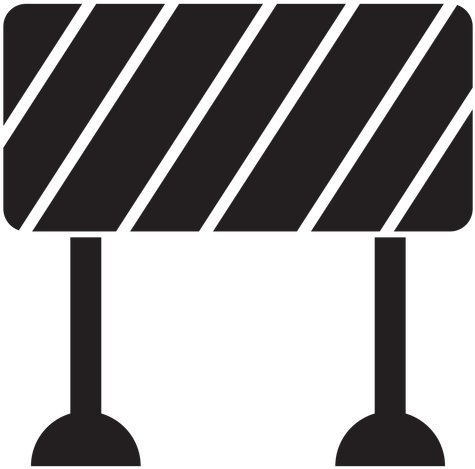 Road Block Sign Icon Transparent Png - Carretera Png (512x512)