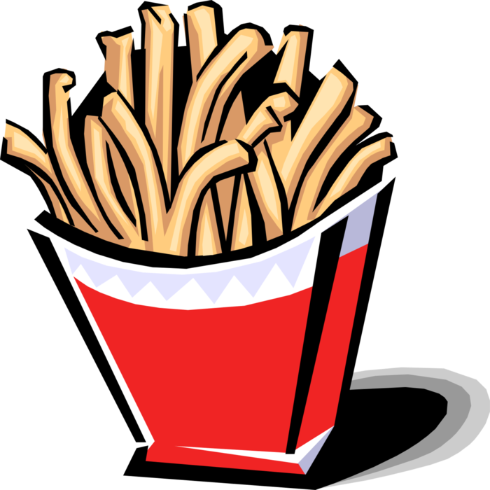 Vector Illustration Of French-fried Potatoes Fast Food - Fried Food Clipart (700x700)