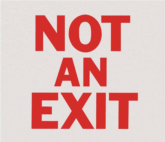 "not An Exit\ - Brooks Not An Exit - Self-stick Sign (570x570)