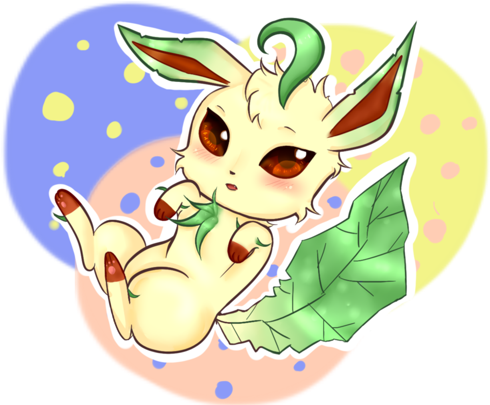Leafeon Is Shy By Xaegyorainbow - Cartoon (999x799)