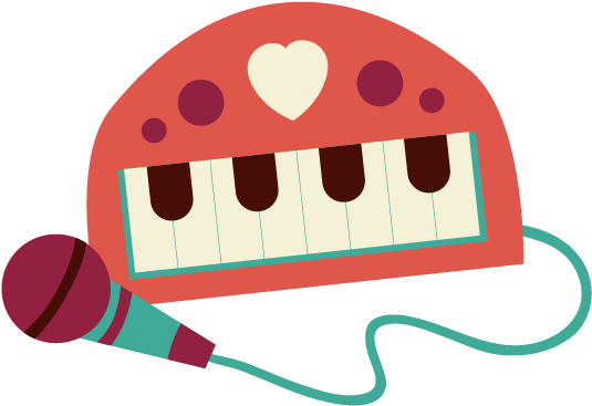 Electronic Keyboard Cartoon - Cartoon Piano Png (800x800)