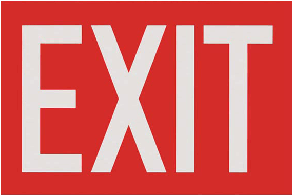 "exit\ - Brooks Equipment Bl112 Self Adhesive Vinyl Exit Sign (575x575)