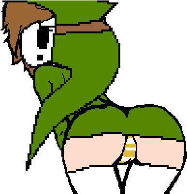 Green Shy Girl - Pixel (400x400)