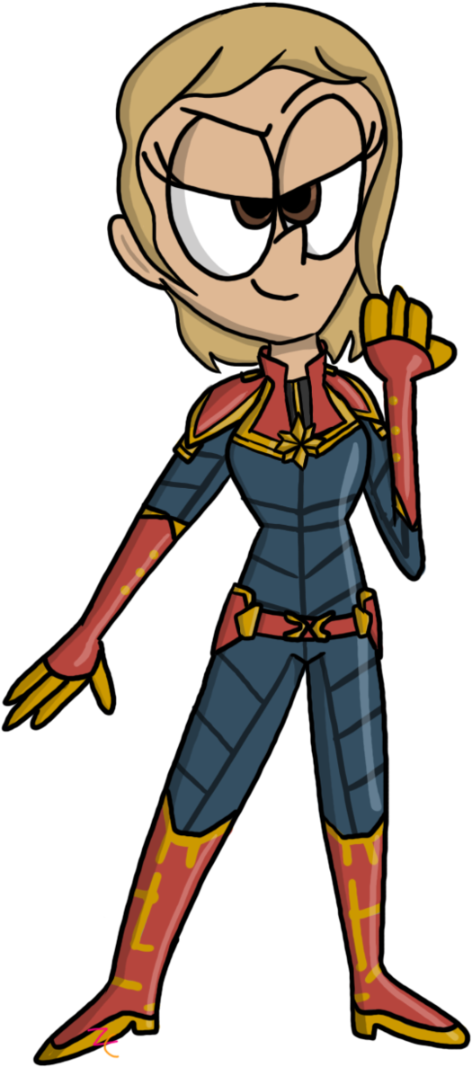 Captain Marvel By Zootycutie - Comics (649x1232)