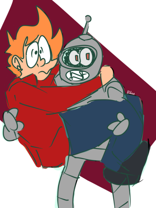 Bender Picking Up Fry Is My Kink - Cartoon (500x666)