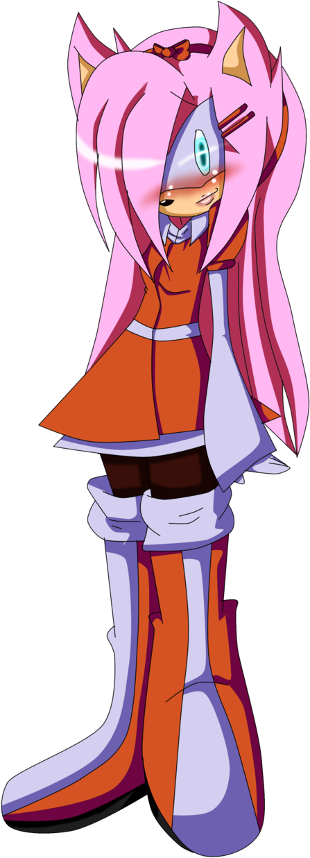 Shy Amy By Tim - Cartoon (632x1264)