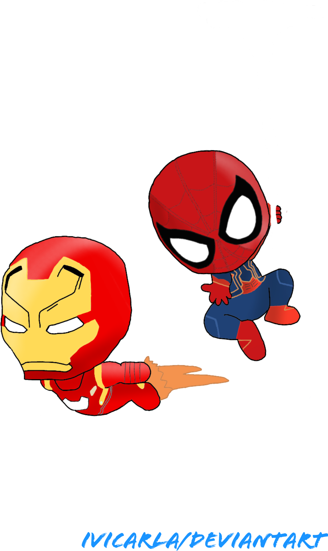 Spider Man And Iroman Avengers Infinity War By Ivicarla - Spider-man (1200x1852)