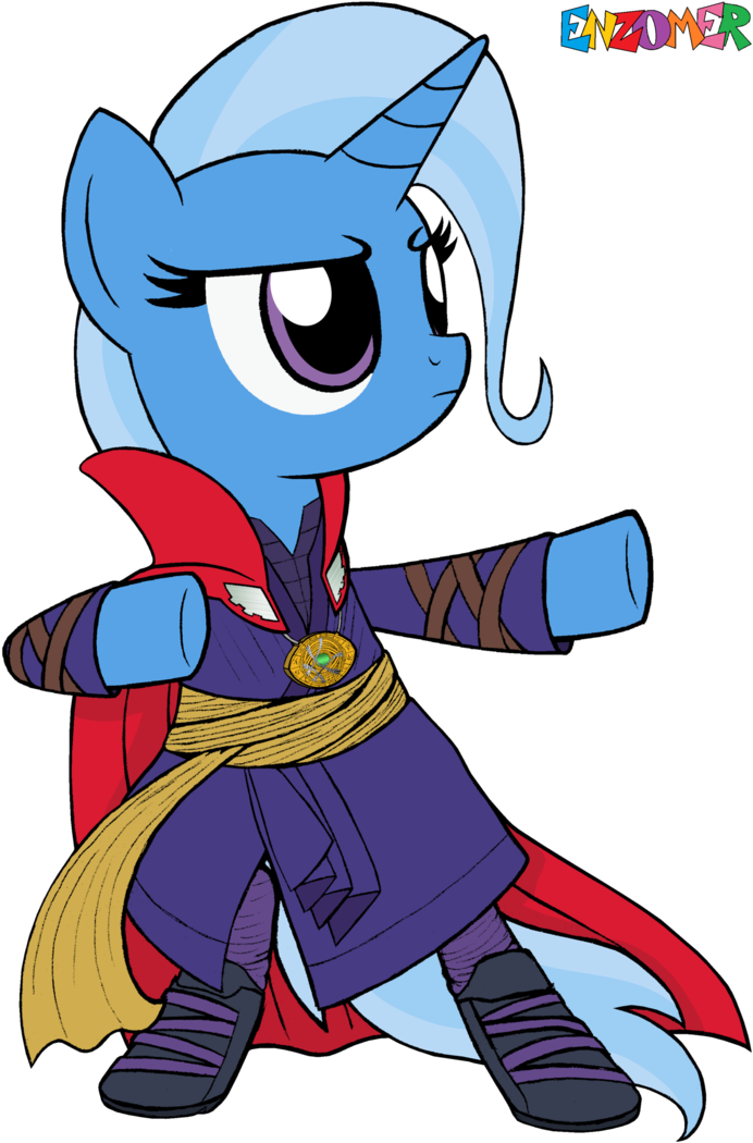 Enzomersimpsons, Bipedal, Crossover, Doctor Strange, - Doctor Strange Pony (744x1073)