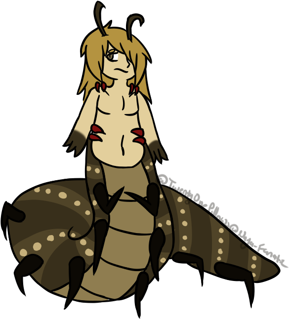 Shy Centipede Taur By Nommy Boa - Cartoon (854x720)