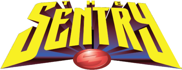 Featuring The Stellar Art Of Avengers - Sentry Marvel Logo (600x257)