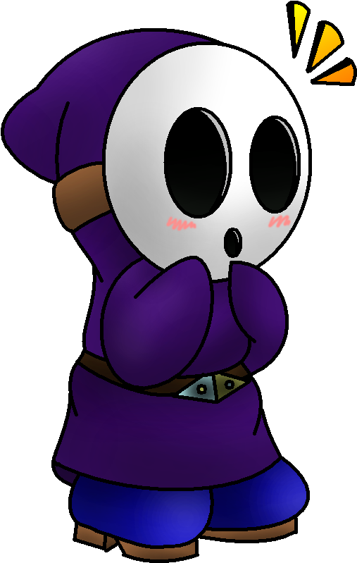 Jessy The Shy Guy By Mini Bacon Lace - Purple Shy Guy Mario (601x823)