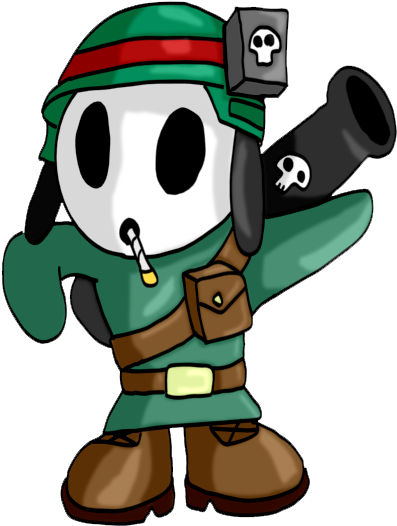 Military Shy Guy By Wizardofflames - Cartoon (400x550)