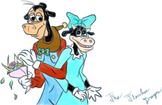 Horace Horsecollar And Clarabelle Cow By Theflawlessdragon - Clarabelle Cow And Horace Horsecollar (965x435)