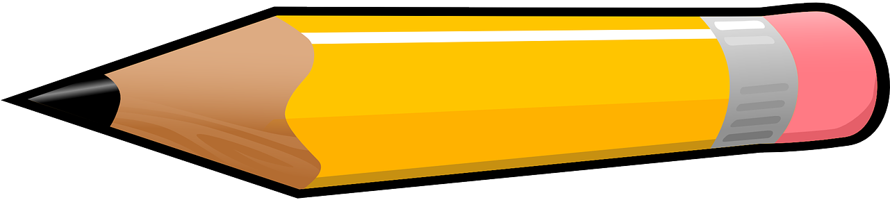 Pencil Clip Art - Pencil Horizontal (1280x640)