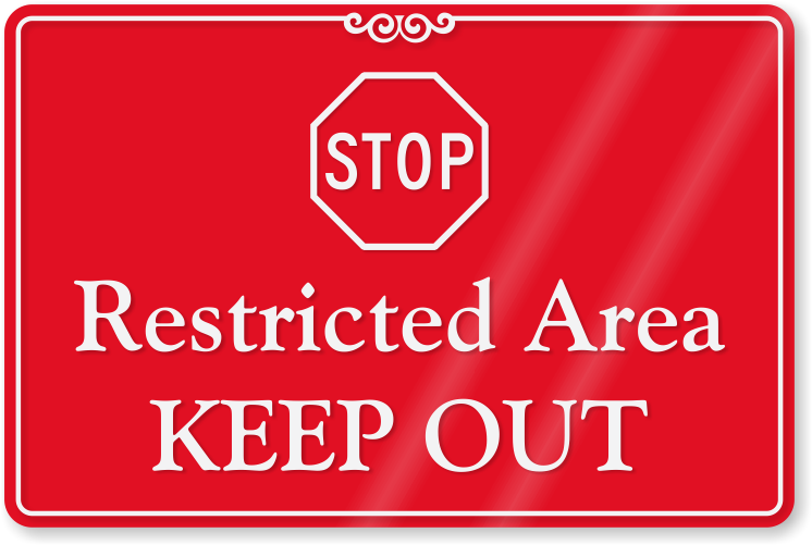 Restricted Area, Keep Out Showcase Wall Sign - Restricted Area No Entry Sign (745x800)