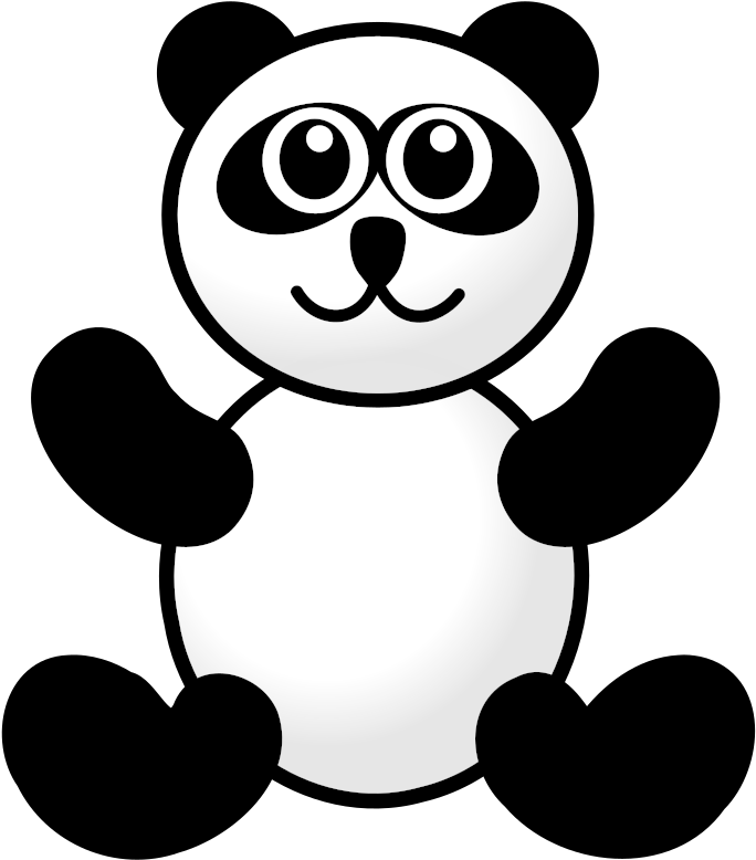 Panda Toy By Pitr A Teddy Bear Remixed 0vllg9 Clipart - Cartoon Monkey No Background (800x800)