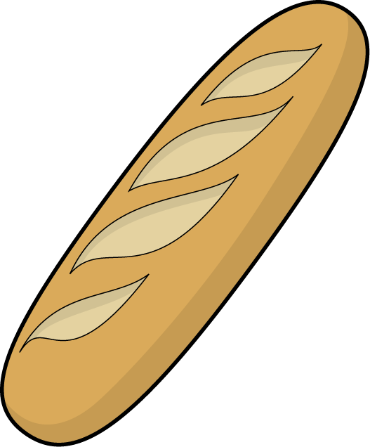 French Bread Cliparts - French Baguette Clip Art (527x636)