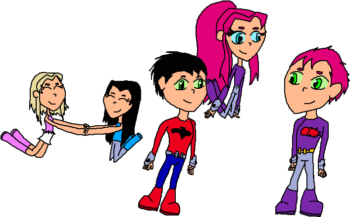 Teen Titans Go - Teen Titans Go Characters Names (912x463)