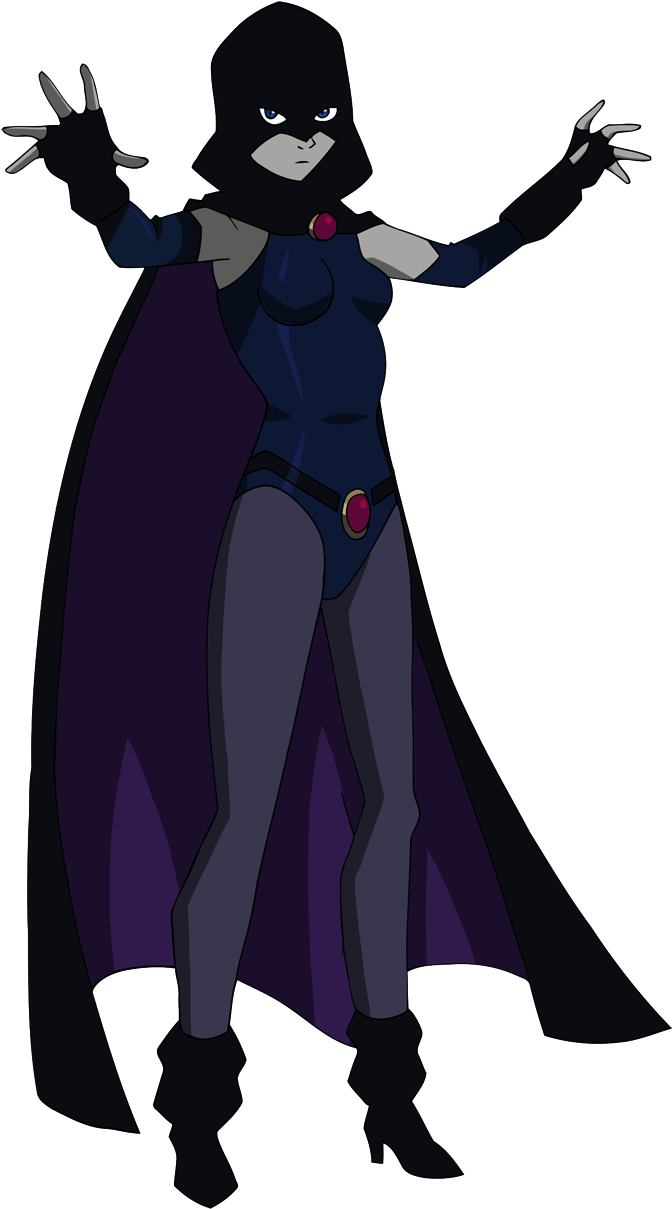 Justice League Vs Teen Titans - Justice League V Teen Titans Raven (734x1244)