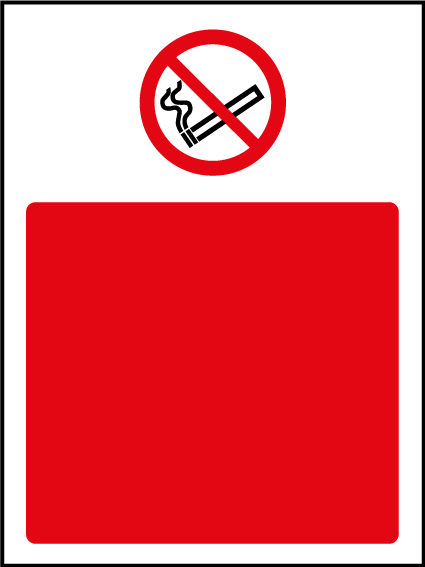 Custom No Smoking Signs - No Smoking In Building Sticker (425x567)