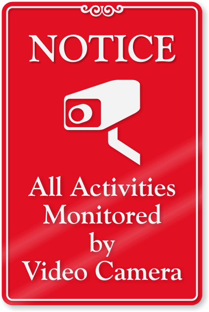 Monitored Video Camera - Sign (422x800)