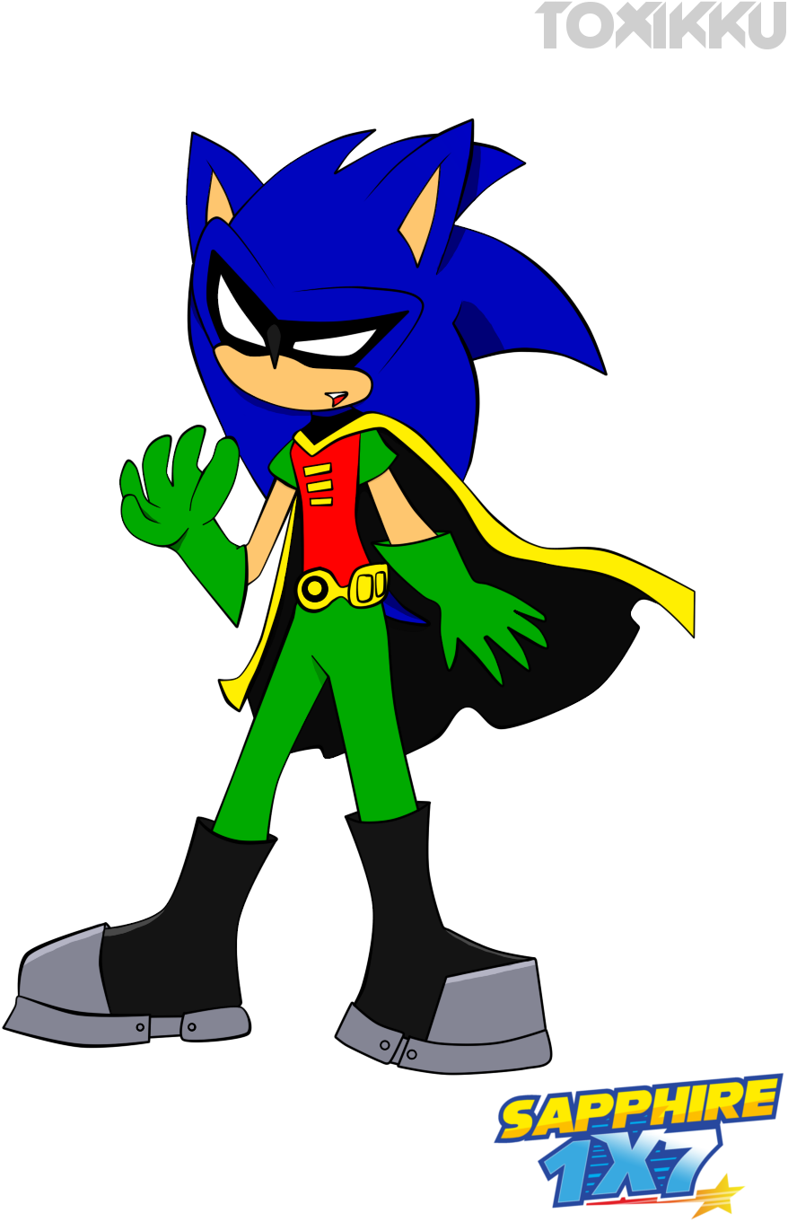 Sonic As Robin By Sapphire1x7 Sonic As Robin By Sapphire1x7 - Cartoon (1000x1375)