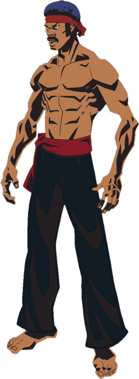 Black Dynamite - Black Anime Martial Artist (626x1325)