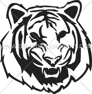 Tiger Mascot Head - Siberian Tiger (379x385)