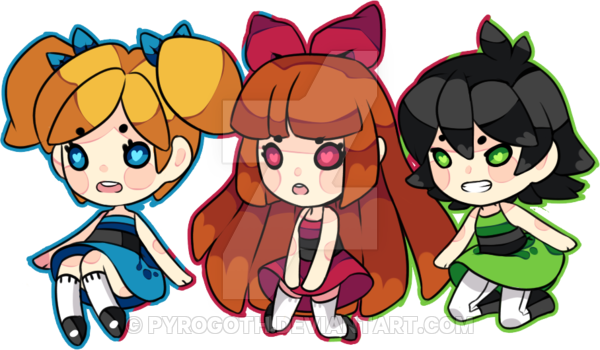 Powerpuff Girls By Pyrogoth - Digital Art (600x350)