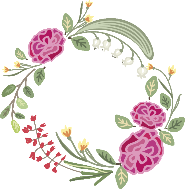 Transparent Flower Wreath Material For Purple Flowers - Flower (650x662)
