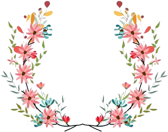 Flowers Crown Cliparts - Floral Frames (380x400)
