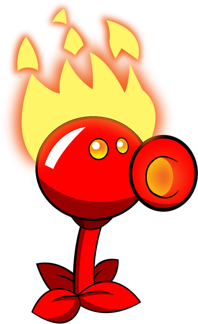 Fire Peashooter - Plants Vs Zombies Fire Peashooter (724x1104)