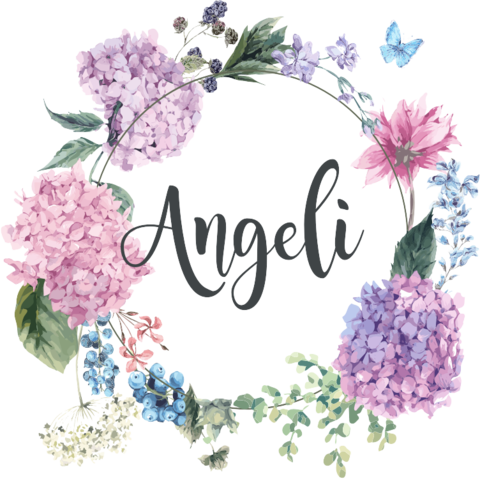 Flower Wreath Name Decals - Purple Flower Vector Png (480x479)