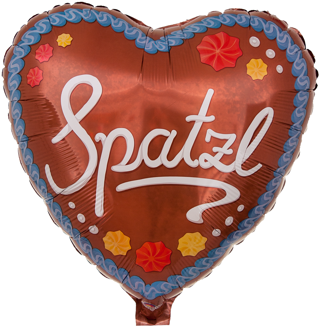 Herzballon Mit Motiv "lebkuchenherz Spatzl" - Spatzl Helium Geburtstag Nicht Mit Ballongas Gefüllt, (1173x1200)