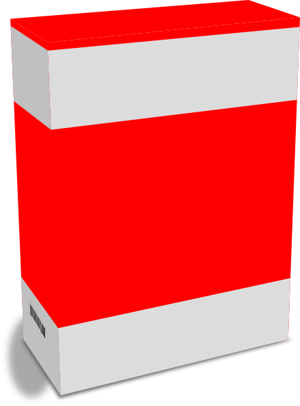 Redbox Cliparts - Product Box Vector Free (438x593)