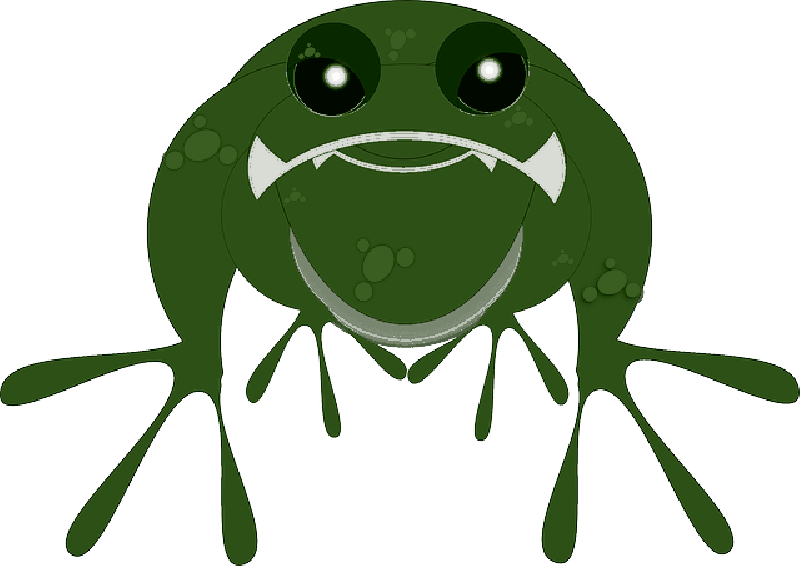 Animal Frogs, Frog, Water, Green, Cartoon, Amphibian, - Frog Clip Art (800x566)