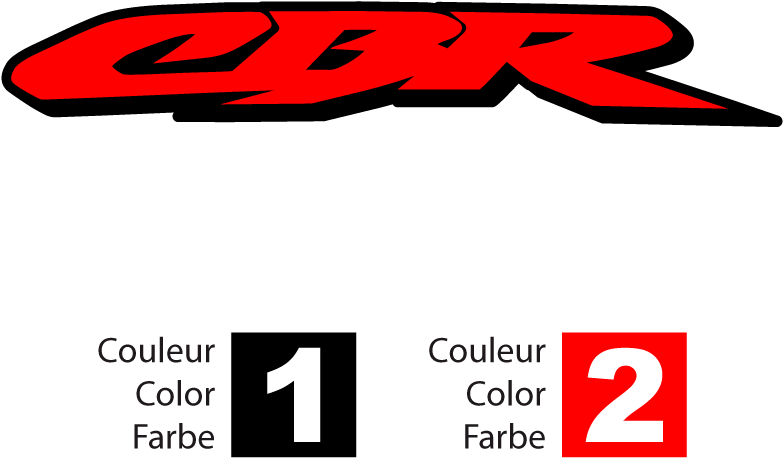 Honda Cbr Logo Bicolor Decal - Honda Cbr Logo Png (800x800)