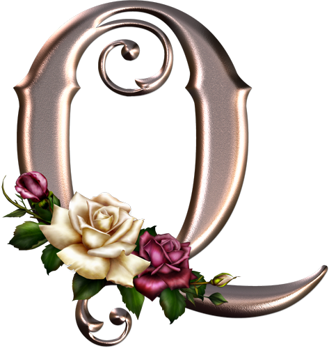 Alfabeto Rosa Con Rosas - Valentine's Day Card With Heart And Roses - My Sweet (473x500)